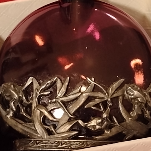 Iridescent Pewter Filagree Snuff Bottle - Picture 9 of 9